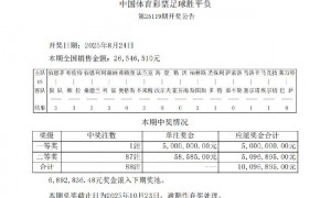 马竞造5.7倍冷平 足彩头奖开1注5百万滚存689万