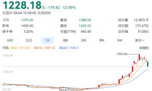 突发!寒武纪跌超12%,市值蒸发超700亿元